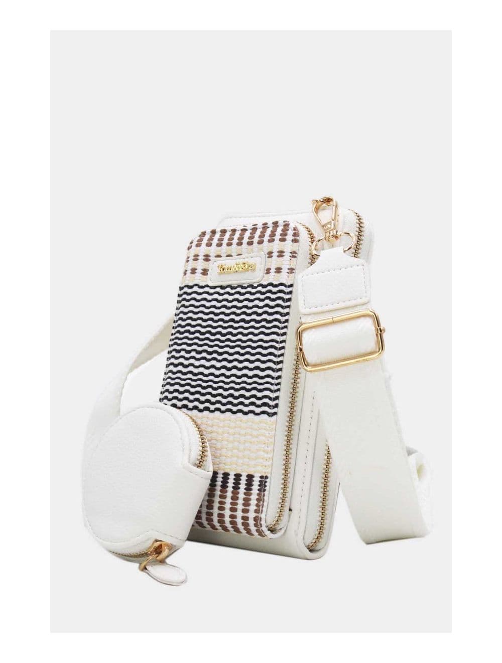 Pochette Téléphone Bi-matière Avec Porte Monnaie 24P-5943-Blanc — vue 3