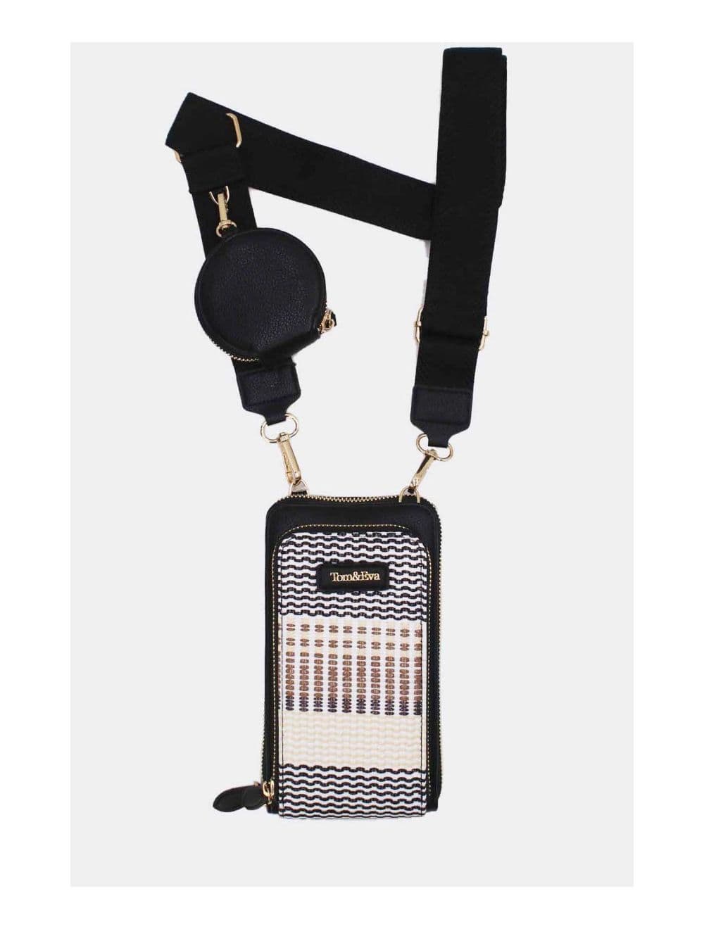 Pochette Téléphone Bi-matière Avec Porte Monnaie 24P-5943-Noir — vue 2