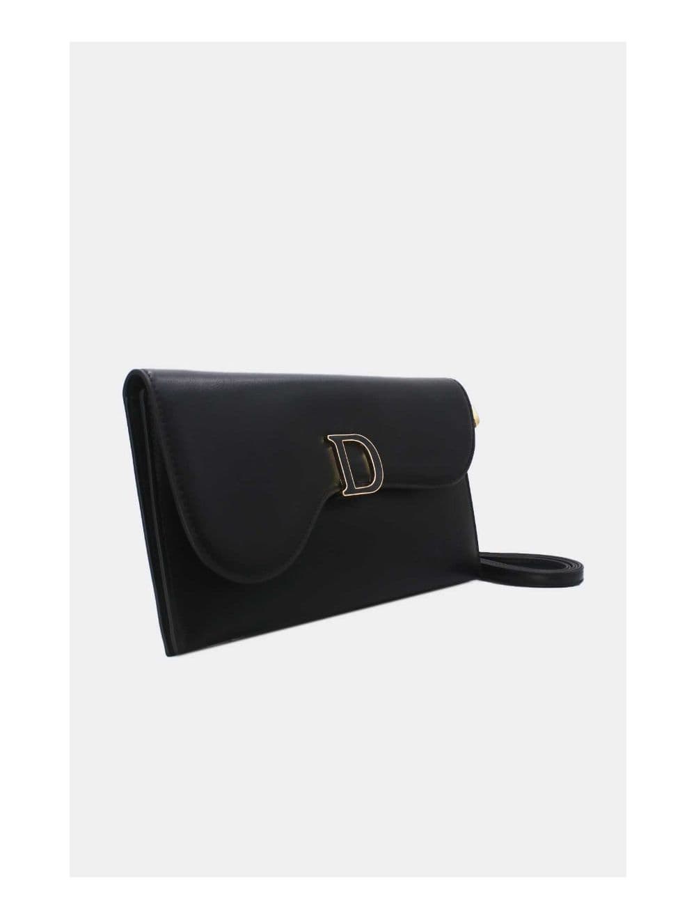 Pochette Bandoulière à Rabat Asymétrique 24P-5982-Noir — vue 3