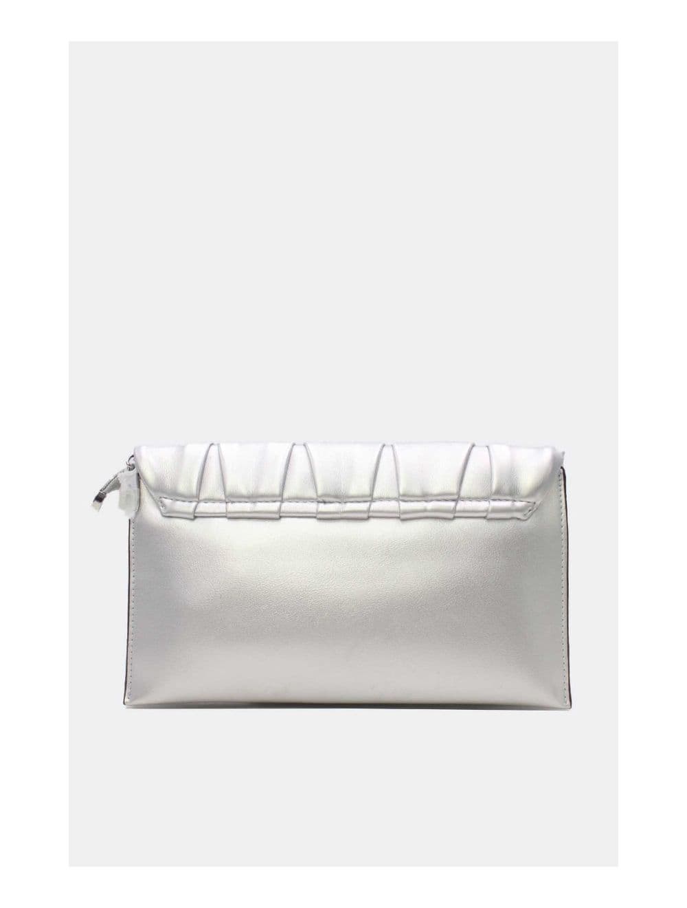 Pochette Bandoulière à Rabat Ruché 24P-5897-Argenté — vue 4