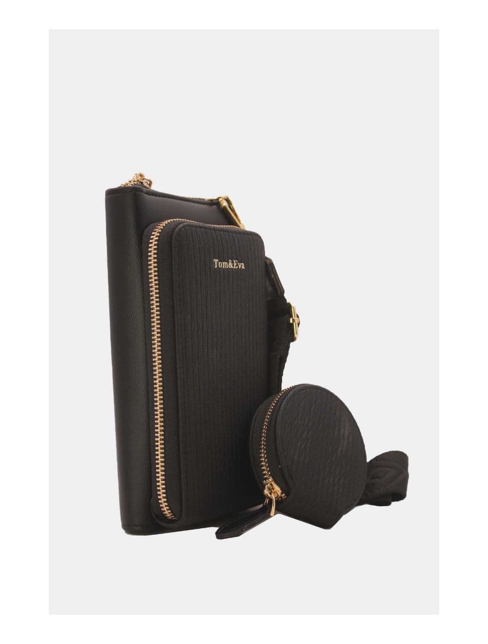 Pochette Téléphone Bi-matière Avec Porte Monnaie RÉASSORT 23P-5821-Noir — vue 3