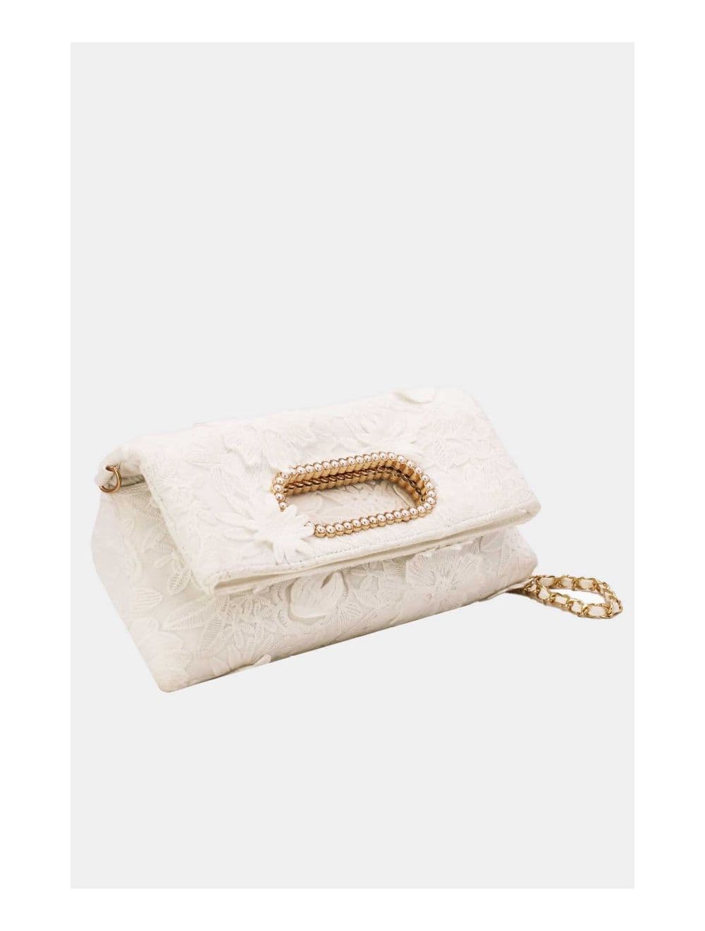 Pochette Transformable Broderie Floral 23P-5818-Blanc — vue 3