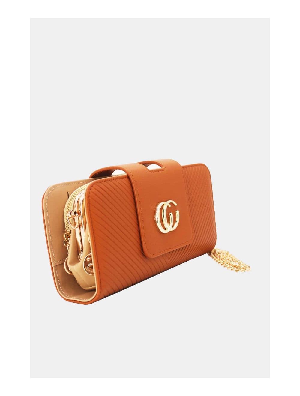Portefeuille Effet Cuir Multipoches 16D-1349-Marron — vue 3