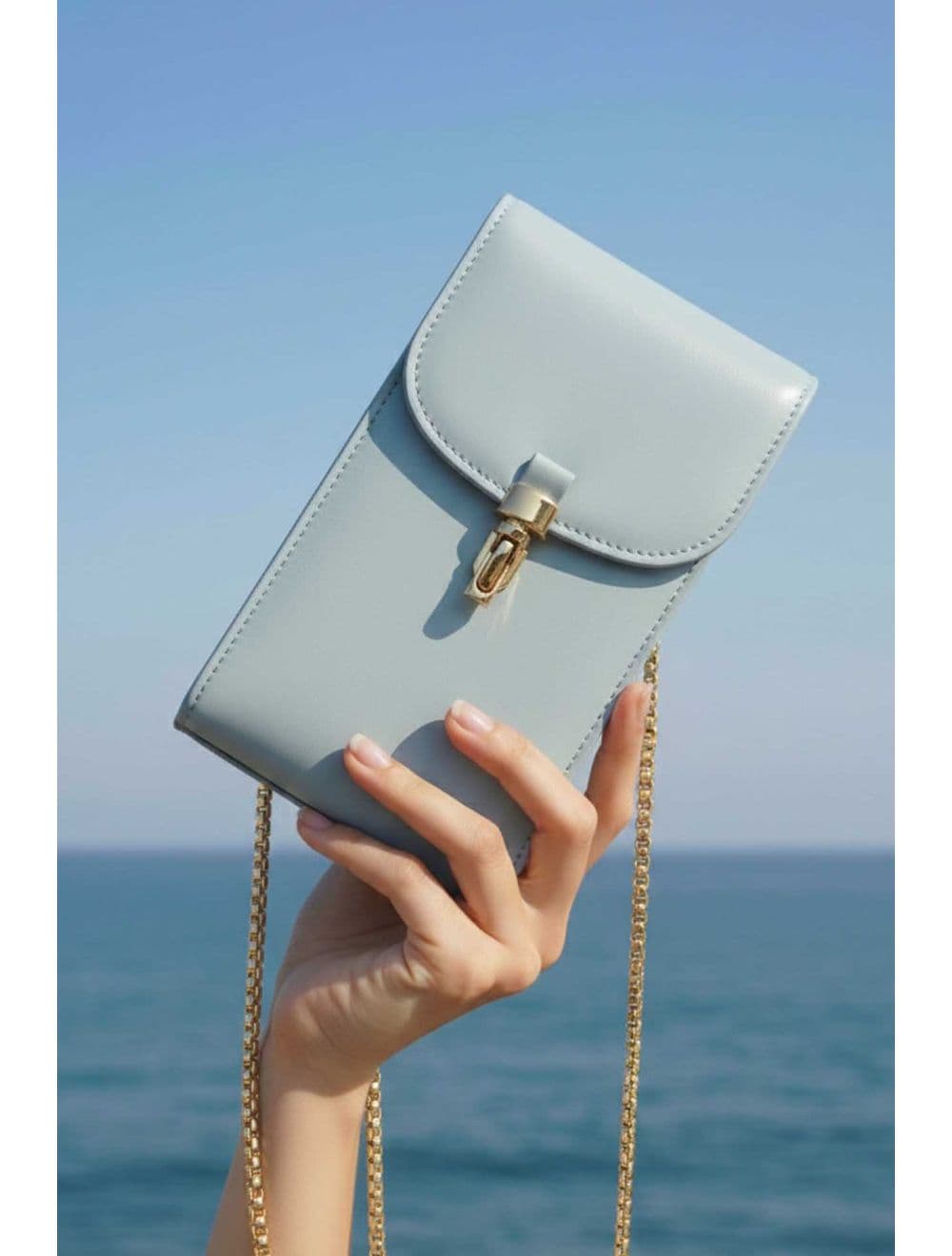 Portefeuille Pochette Téléphone Push Up 19G-2928-Gris — vue 5