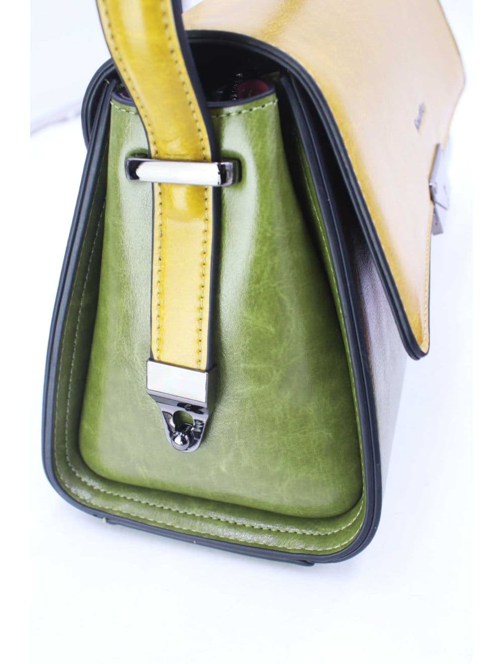 Sac Porté Épaule Vintage 25B-6127-Green/Yellow — vue 5