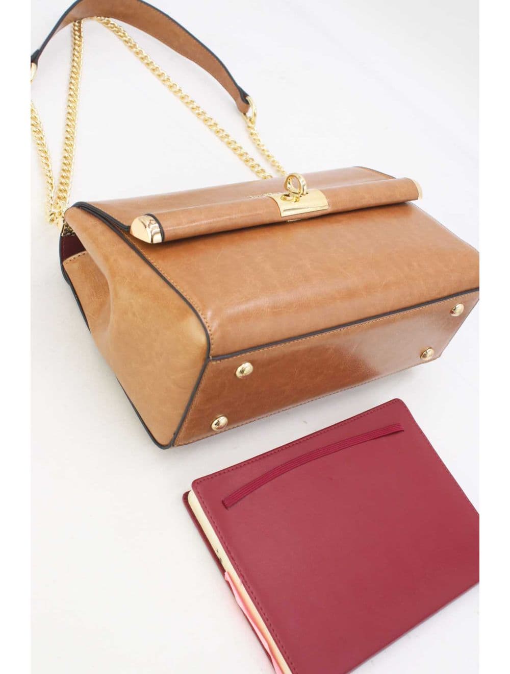Sac Porte Épaule Effet Cuir 25B-6396-Abricot — vue 4