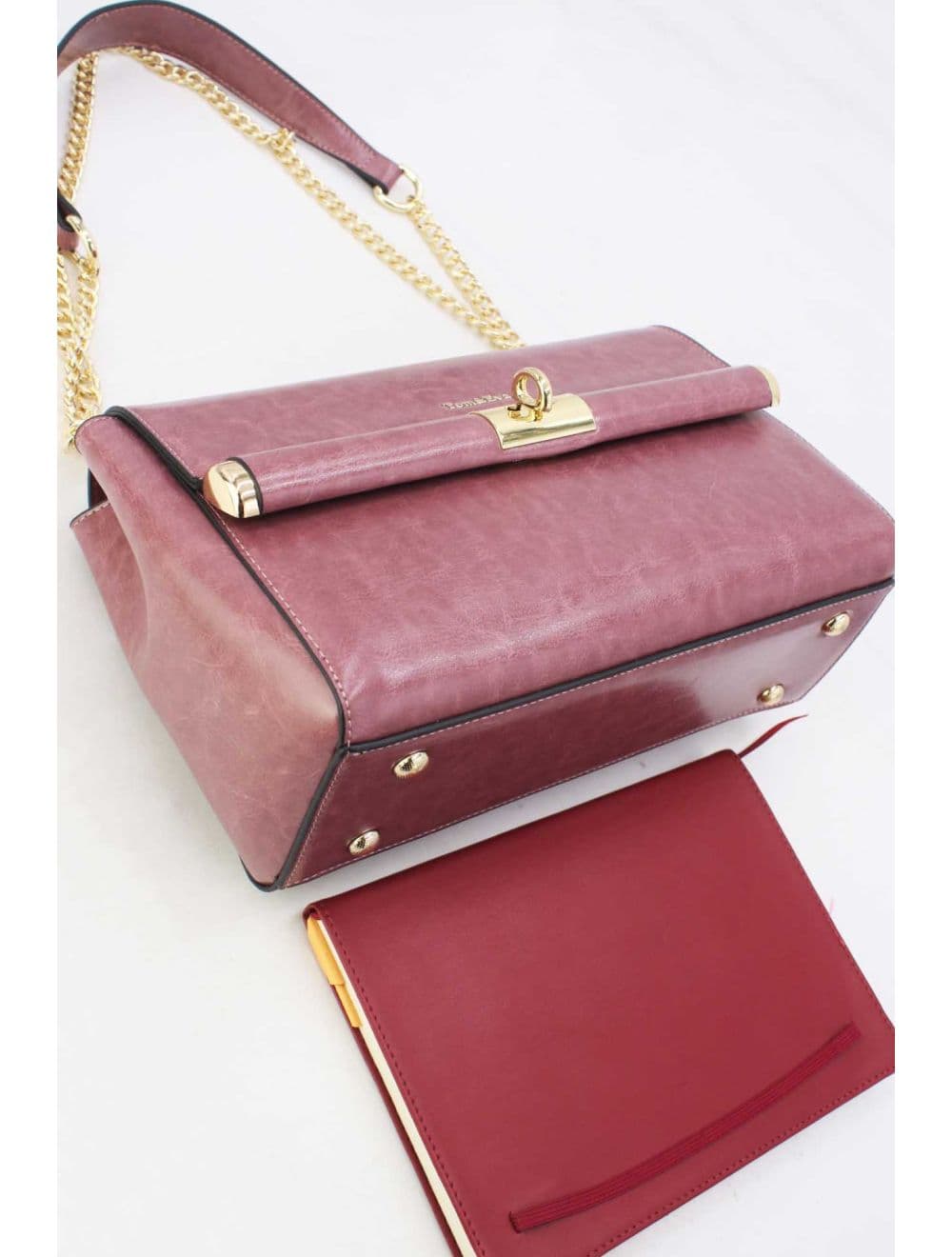 Sac Porte Épaule Effet Cuir 25B-6396-Rose — vue 4