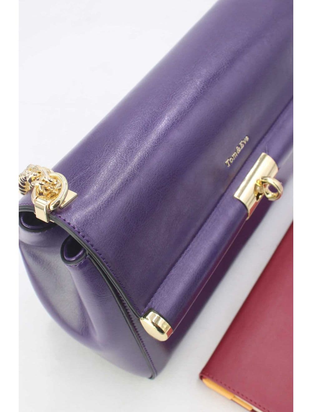 Sac Porte Épaule Effet Cuir 25B-6396-Violet — vue 5