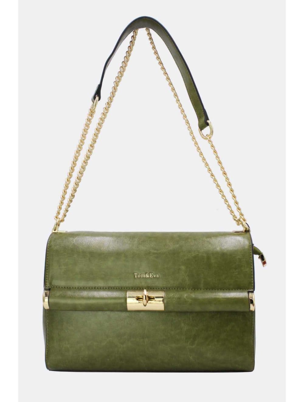 Sac Porte Épaule Effet Cuir 25B-6396-Vert