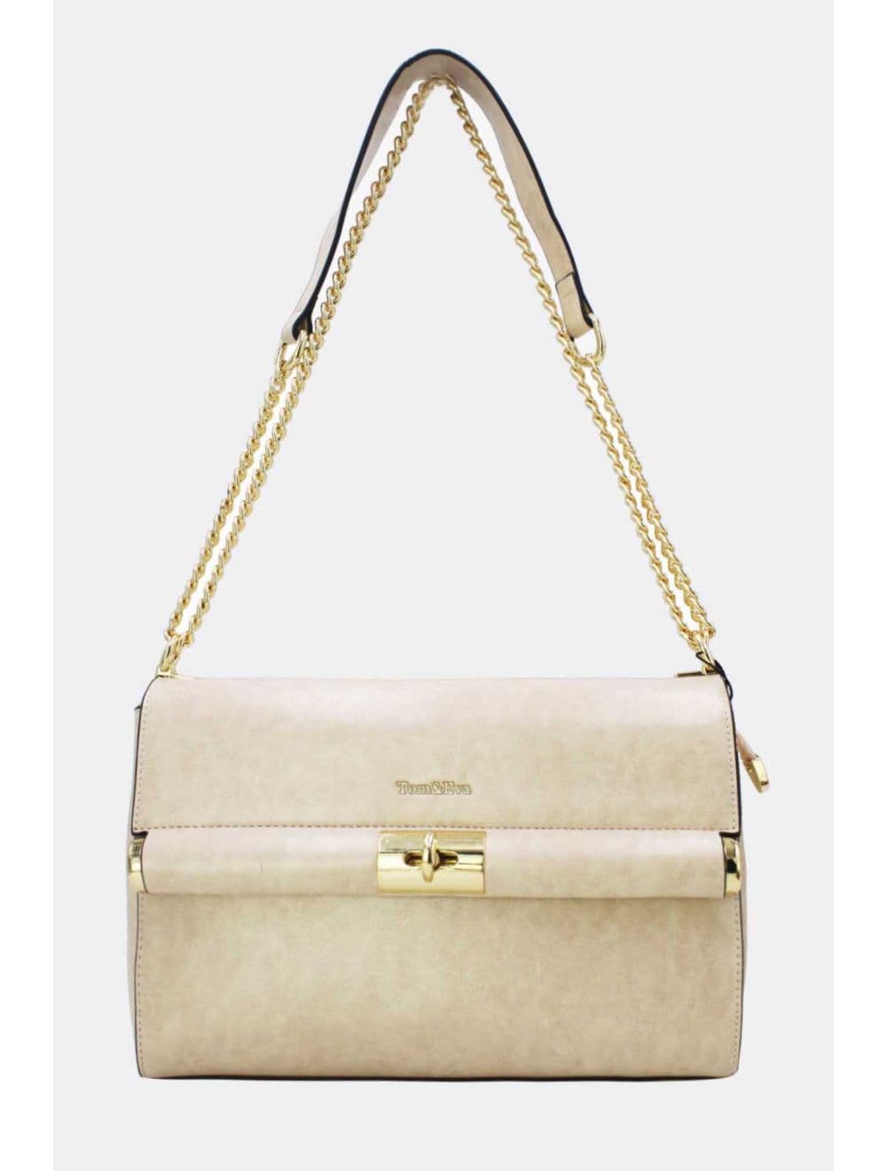 Sac Porte Épaule Effet Cuir 25B-6396-Beige