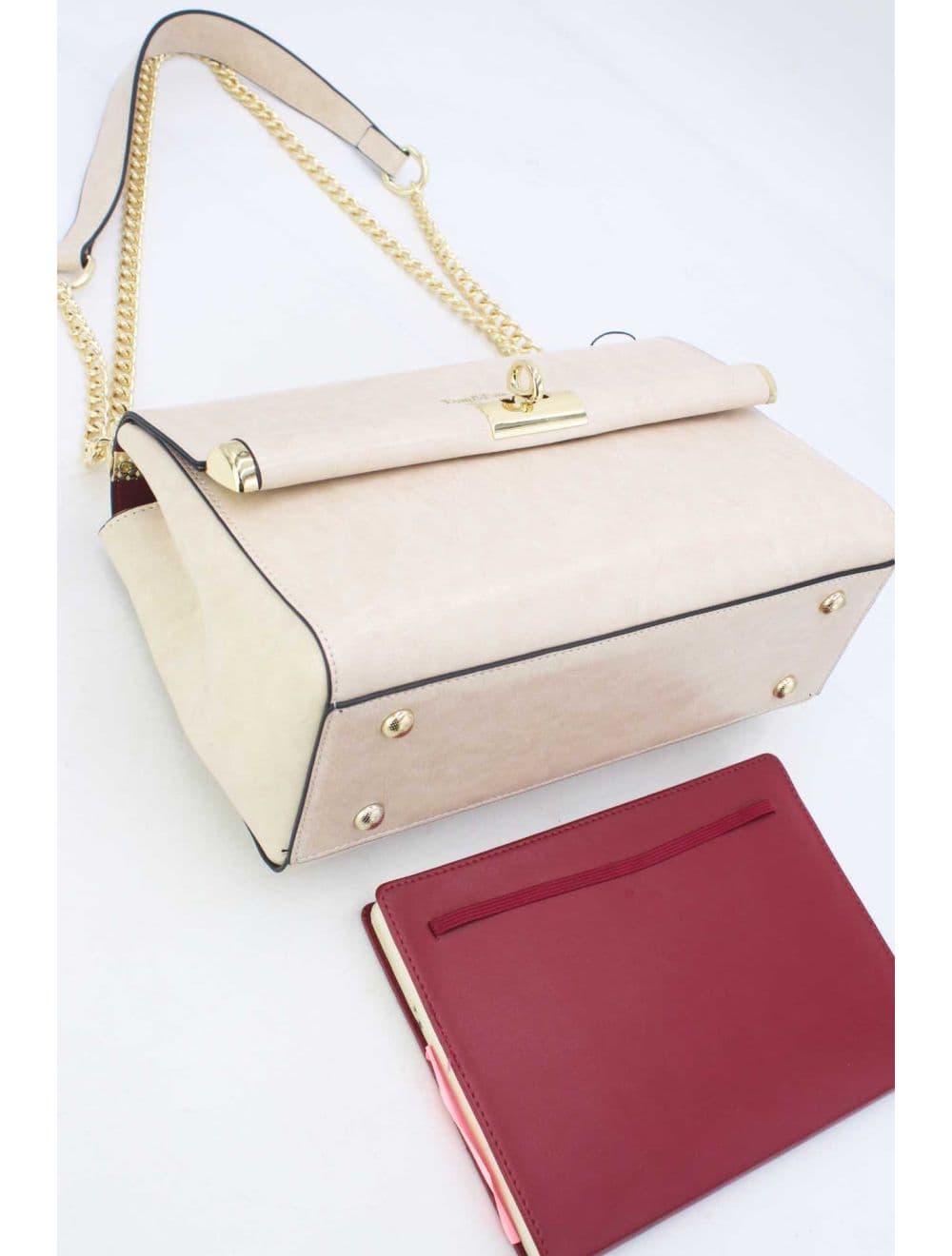 Sac Porte Épaule Effet Cuir 25B-6396-Beige — vue 4