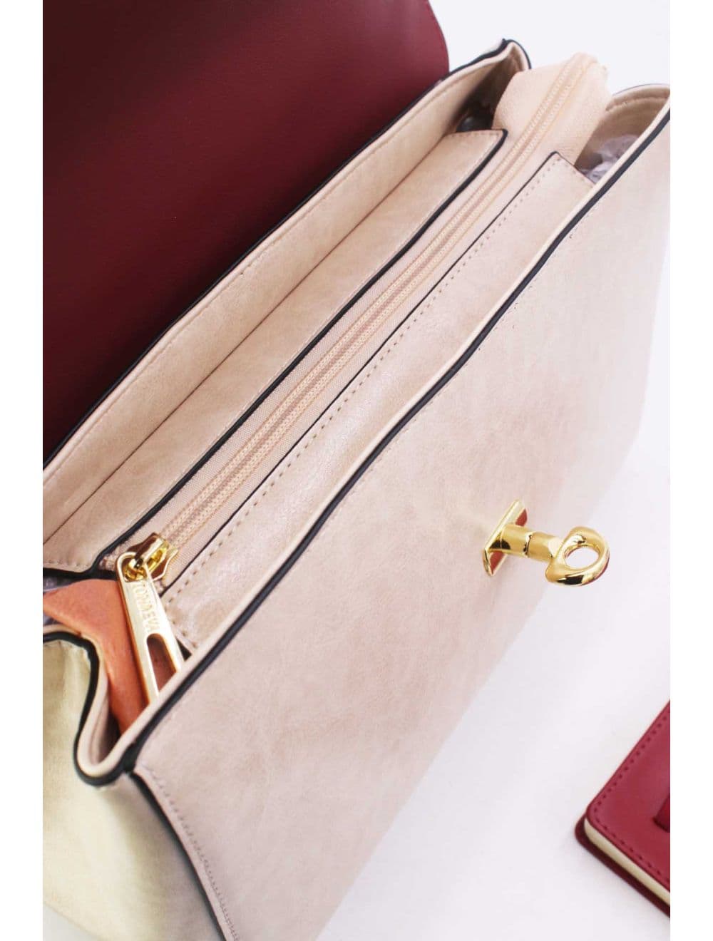 Sac Porte Épaule Effet Cuir 25B-6396-Beige — vue 5