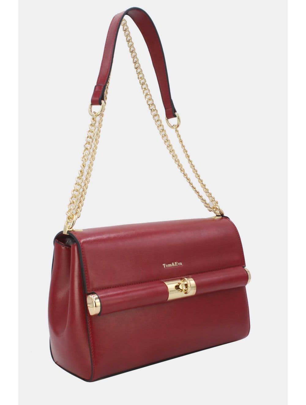 Sac Porte Épaule Effet Cuir 25B-6396-Bordeaux — vue 2