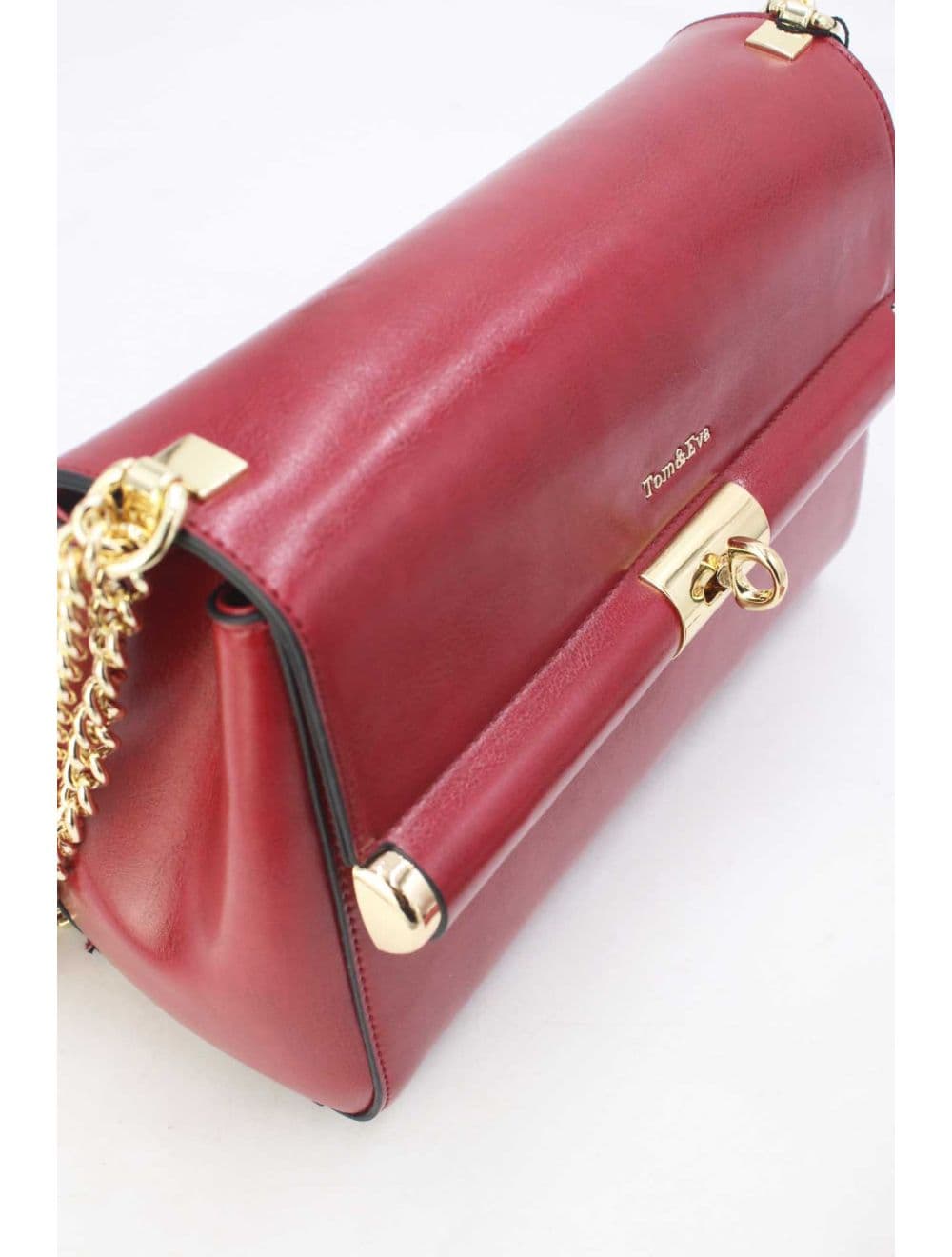 Sac Porte Épaule Effet Cuir 25B-6396-Bordeaux — vue 5