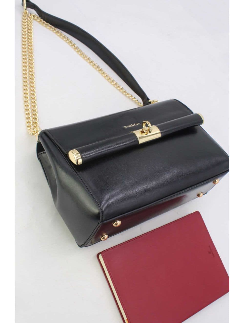 Sac Porte Épaule Effet Cuir 25B-6396-Noir — vue 4