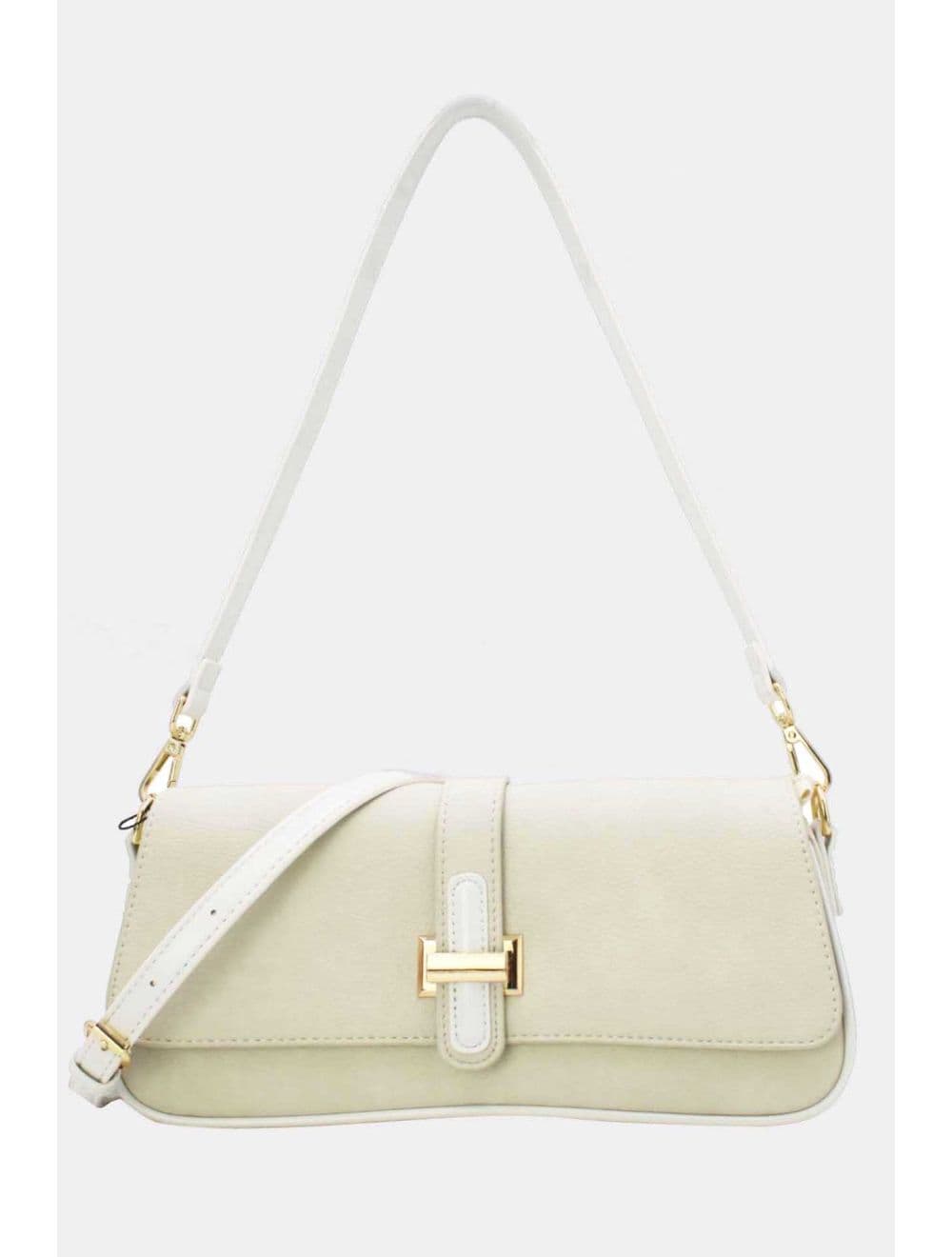 Sac Baguette Bandoulière 25B-6379-Blanc