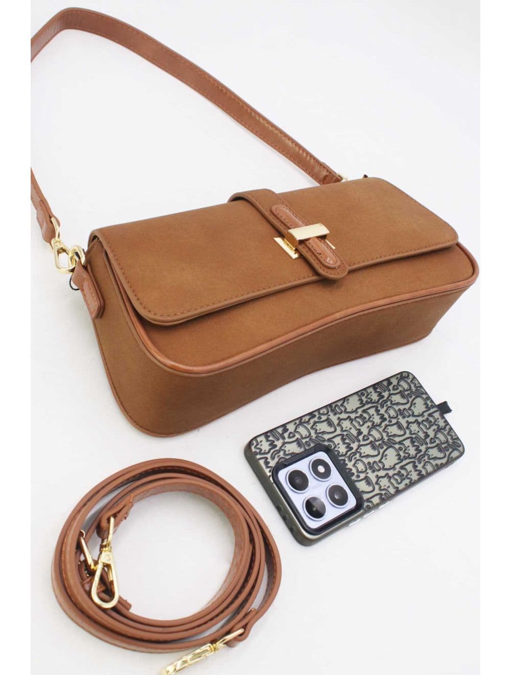 Sac Baguette Bandoulière 25B-6379-Marron — vue 5