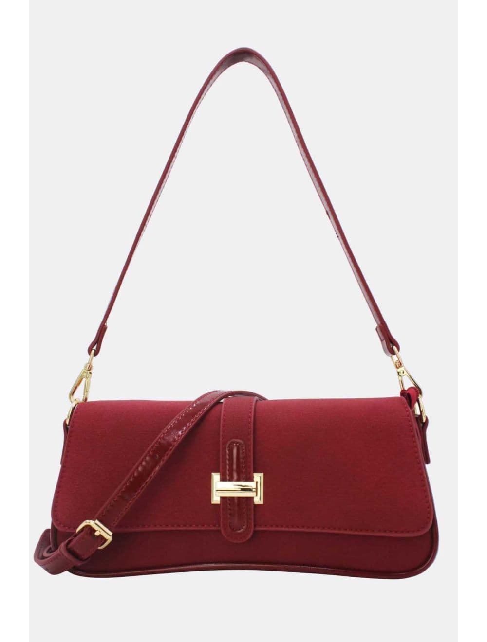 Sac Baguette Bandoulière 25B-6379-Rouge