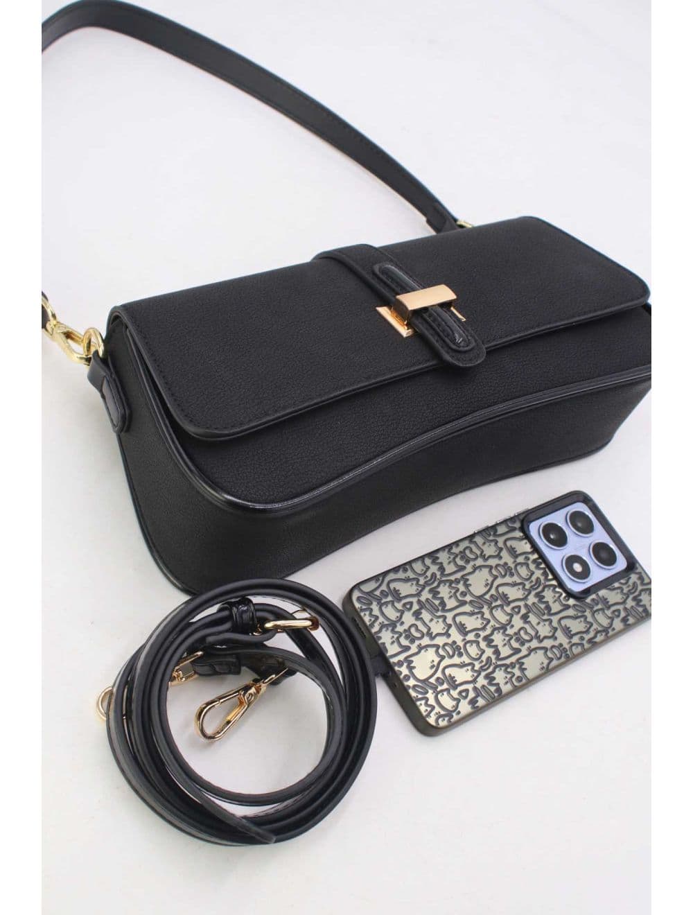 Sac Baguette Bandoulière 25B-6379-Noir — vue 4