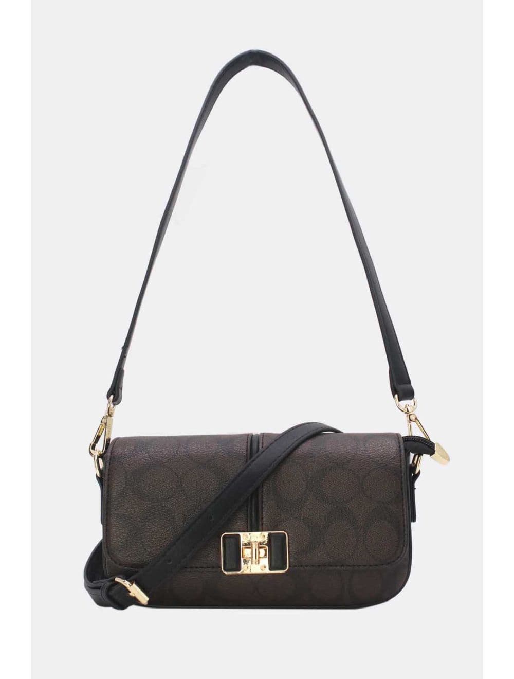 Sac Baguette Monogramme 24P-6074-Noir