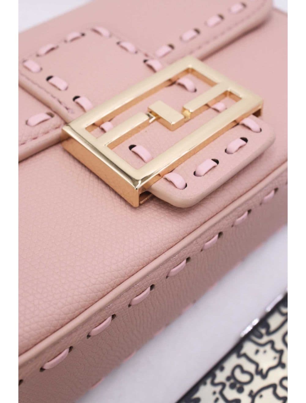Sac Bandoulière et Porté Épaule Effet Cuir 25P-6150-Rose — vue 5