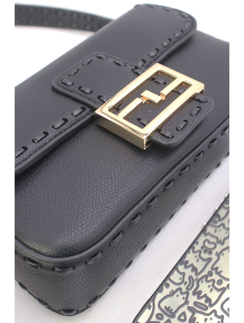 Sac Bandoulière et Porté Épaule Effet Cuir 25P-6150-Noir — vue 5