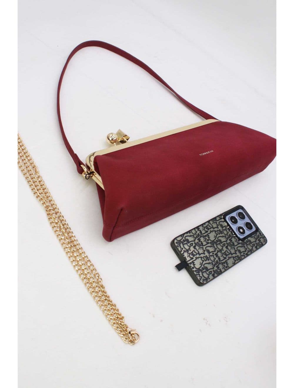 Sac Baguette Double Porté Épaule 25P-6380-Rouge — vue 4