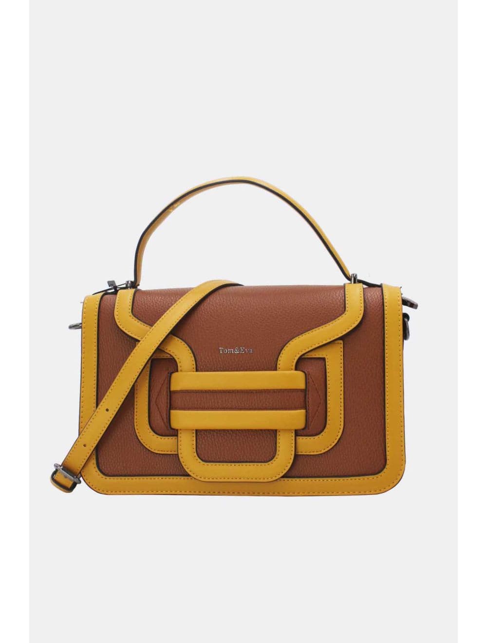 Sac à Main Style Vintage 25B-6296-Brown/Yellow