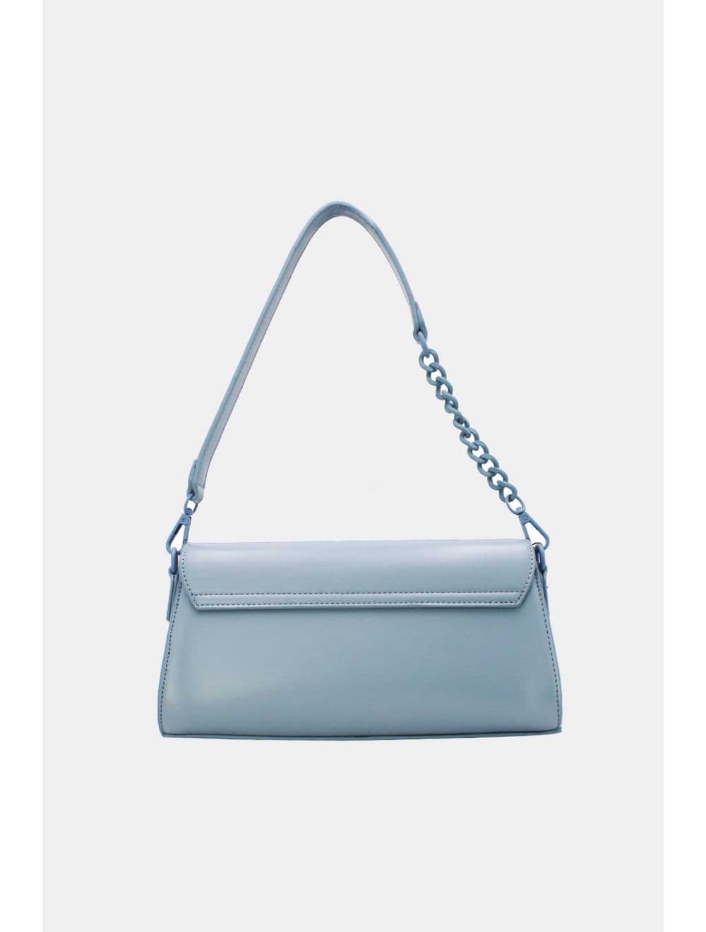 Sac Bandoulière et Porté Épaule Effet Cuir 25P-6333-Bleu — vue 3
