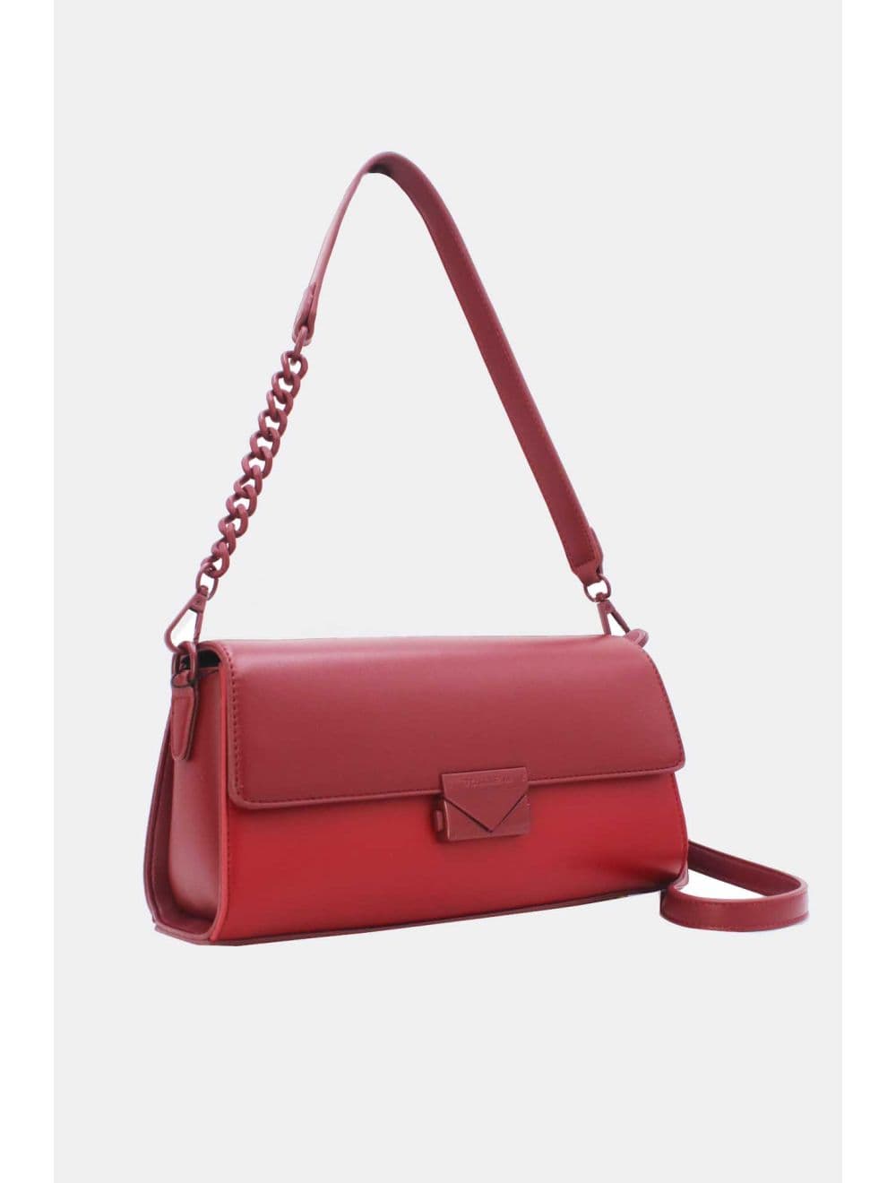 Sac Bandoulière et Porté Épaule Effet Cuir 25P-6333-Rouge — vue 2
