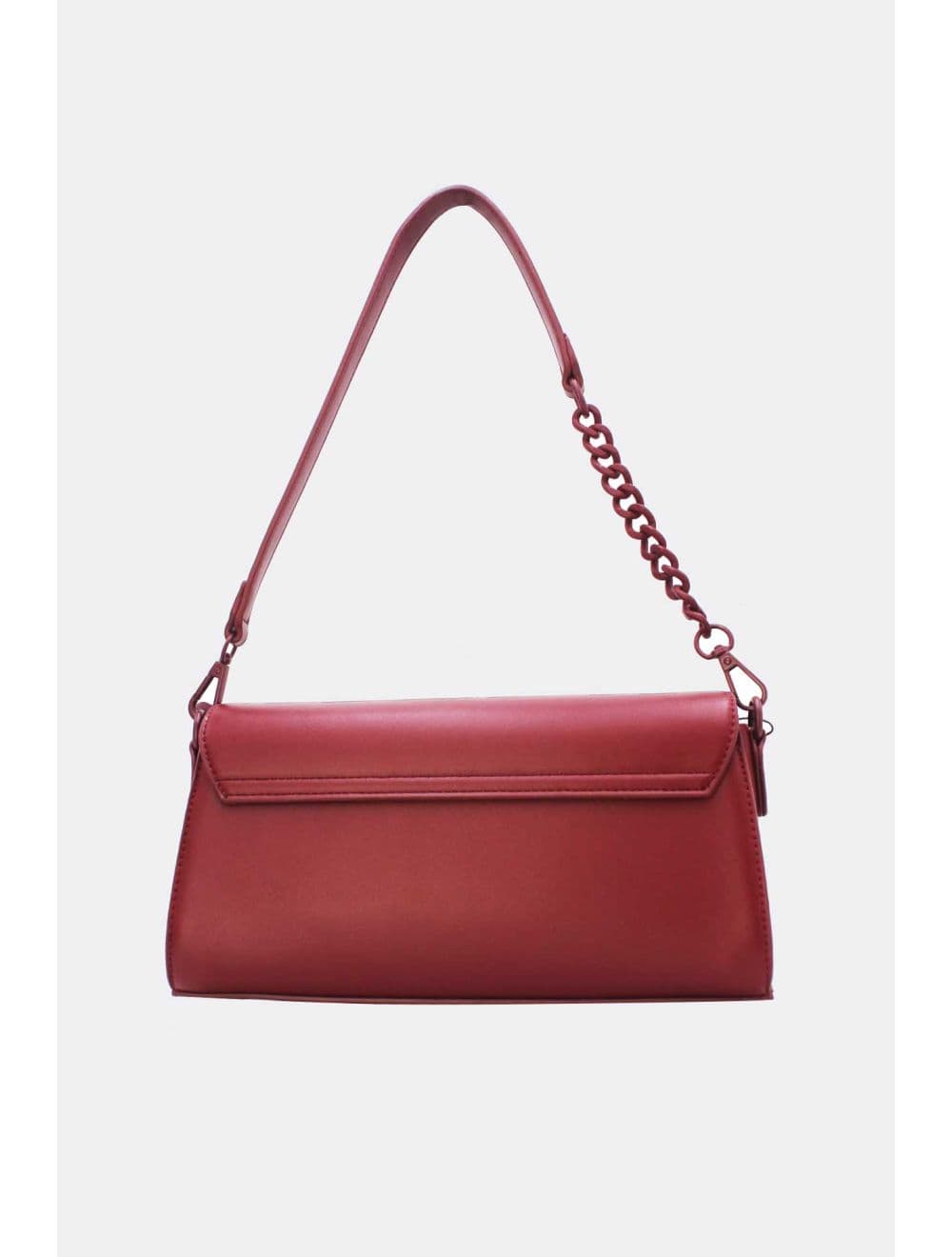 Sac Bandoulière et Porté Épaule Effet Cuir 25P-6333-Rouge — vue 3