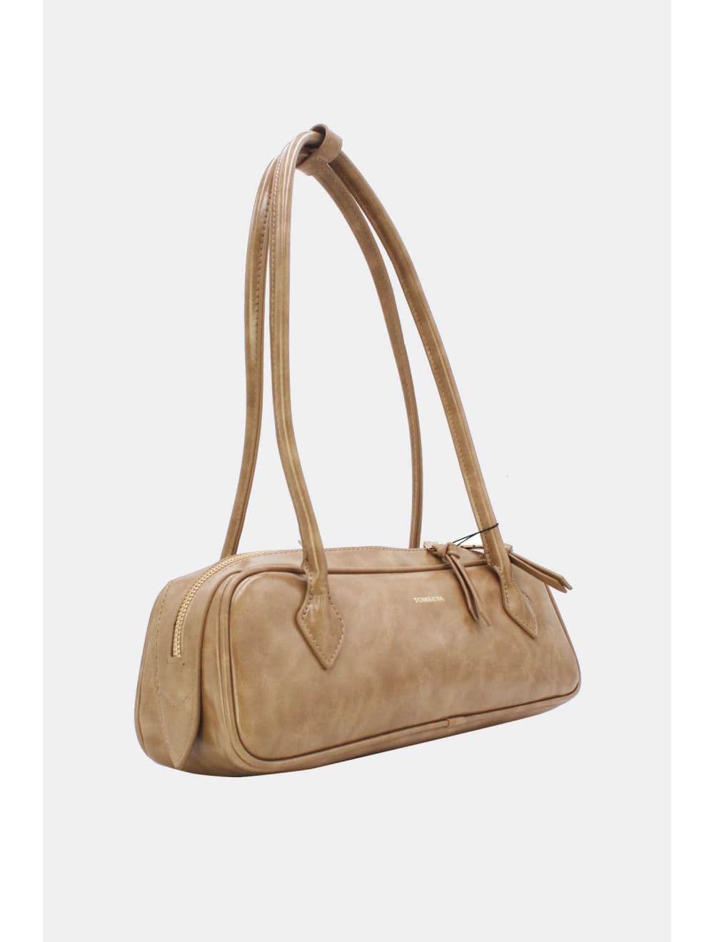Sac Baguette Porté Épaule Effet Cuir Vernis 25P-6382-Kaki — vue 2