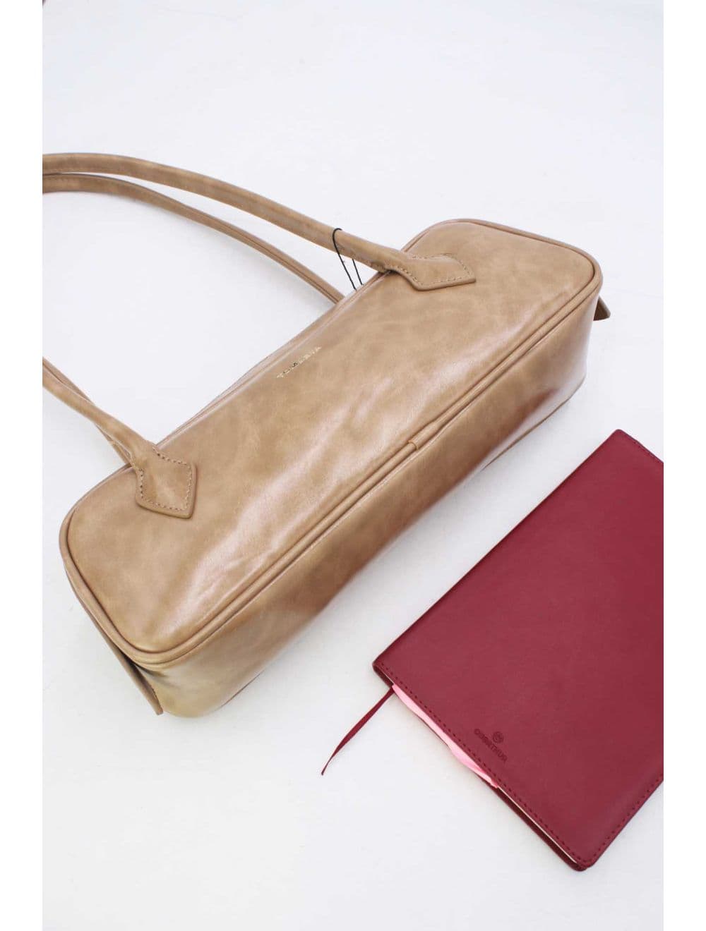 Sac Baguette Porté Épaule Effet Cuir Vernis 25P-6382-Kaki — vue 4