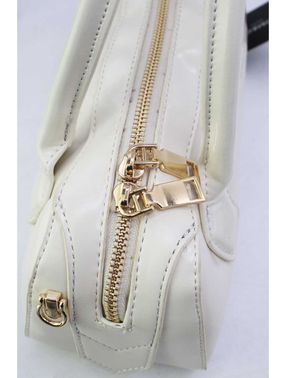 Sac Baguette Chic Effet Cuir Vernis 25P-6381-Blanc — vue 5