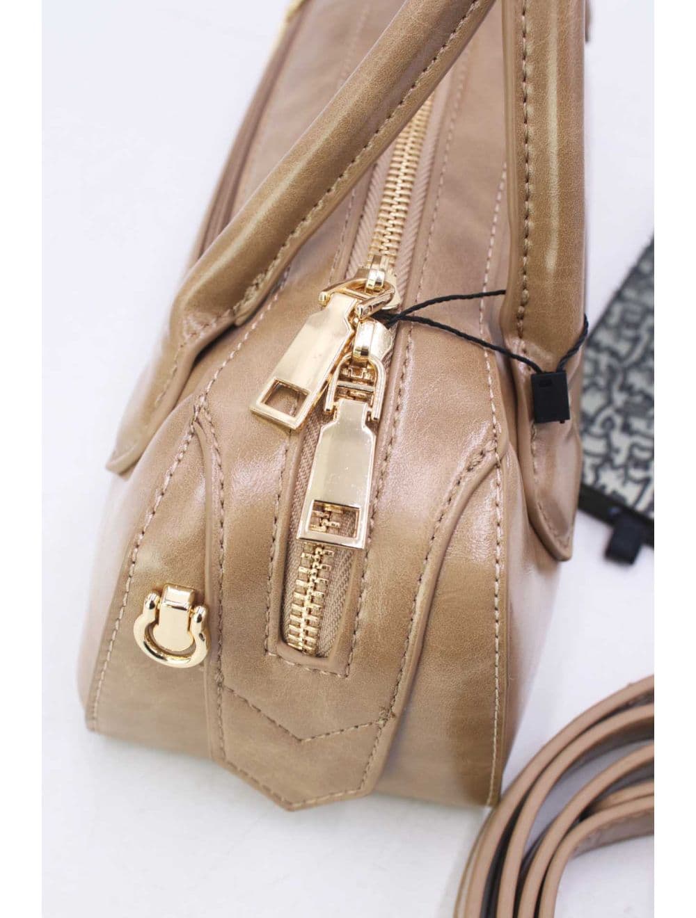 Sac Baguette Chic Effet Cuir Vernis 25P-6381-Kaki — vue 5