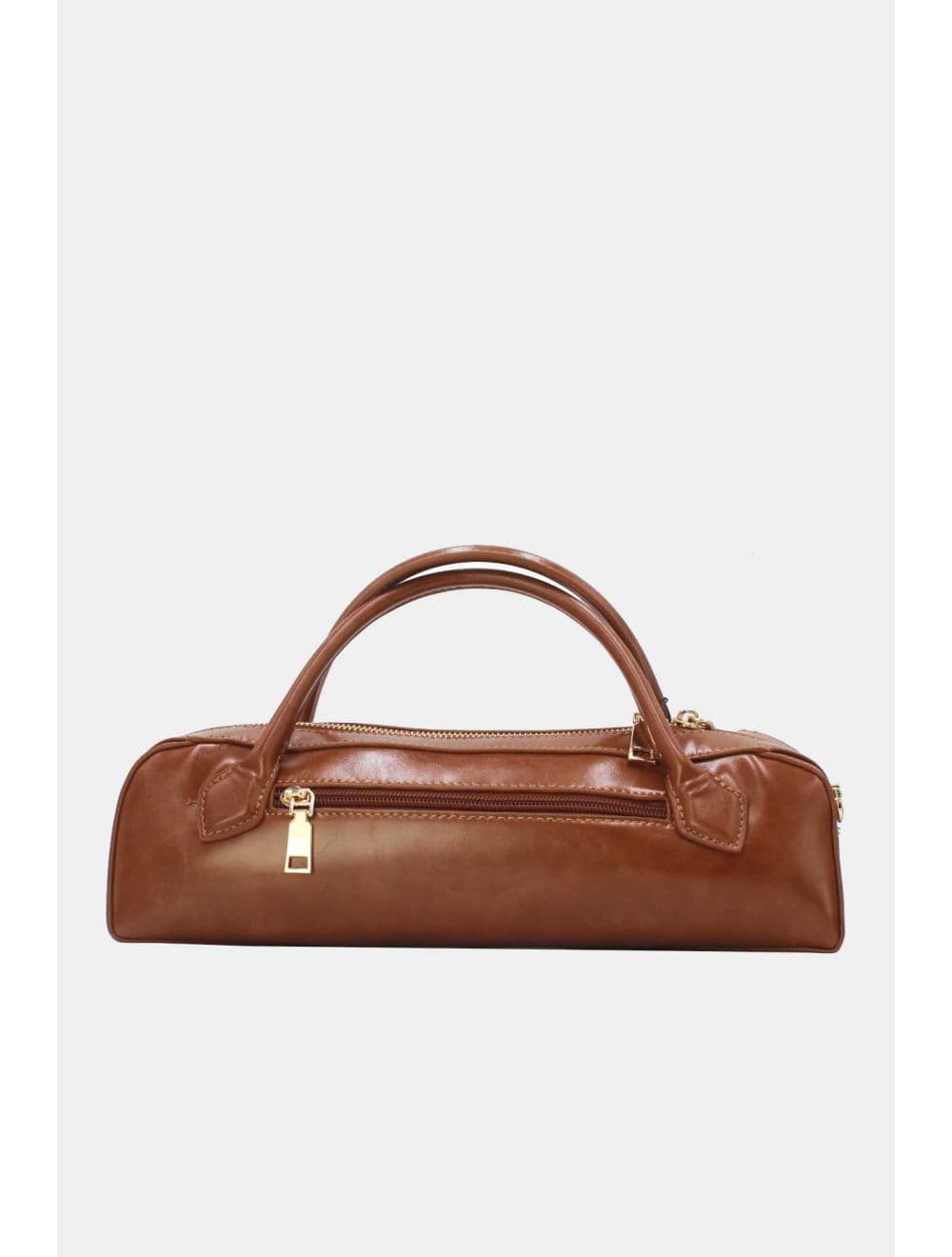 Sac Baguette Chic Effet Cuir Vernis 25P-6381-Marron — vue 3