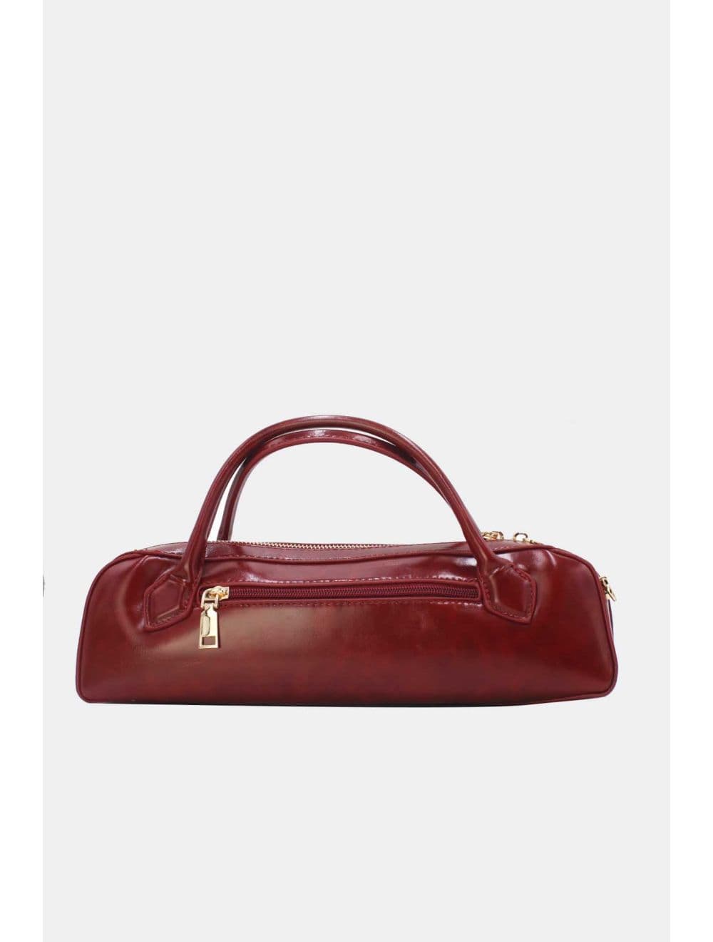 Sac Baguette Chic Effet Cuir Vernis 25P-6381-Rouge — vue 3