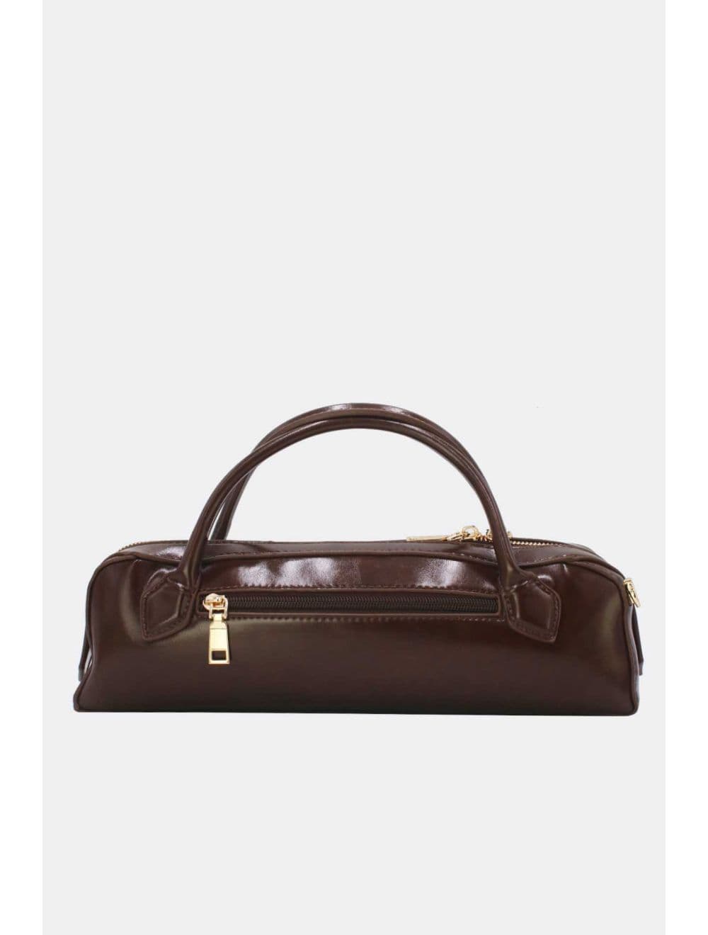 Sac Baguette Chic Effet Cuir Vernis 25P-6381-Café — vue 3