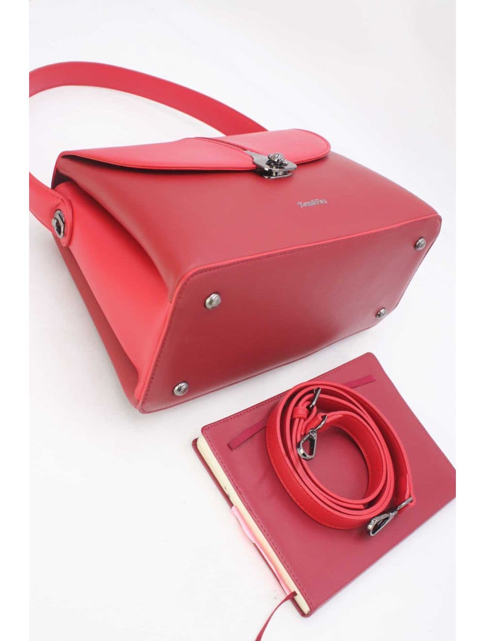 Sac à main Bicolore Chic 25B-6370-Burgundy/Red — vue 4