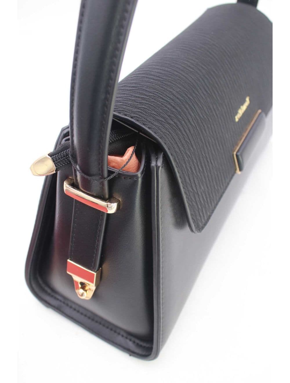 Sac Porté Épaule à Rabat Tissu 25B-6350-Noir — vue 5