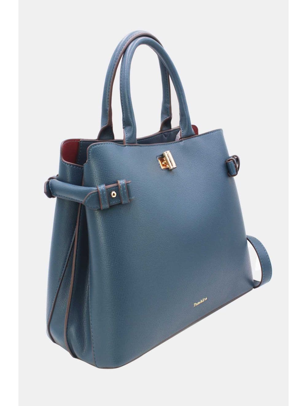 Sac à Main Rigide Minimaliste 25B-6343-Bleu — vue 3