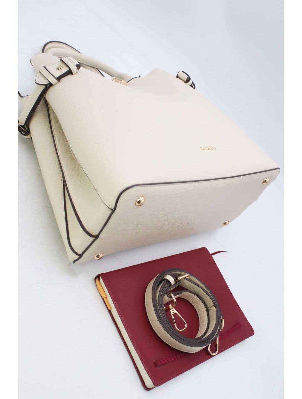 Sac à Main Rigide Minimaliste 25B-6343-Beige — vue 4