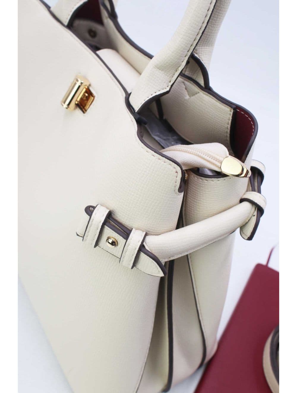 Sac à Main Rigide Minimaliste 25B-6343-Beige — vue 5