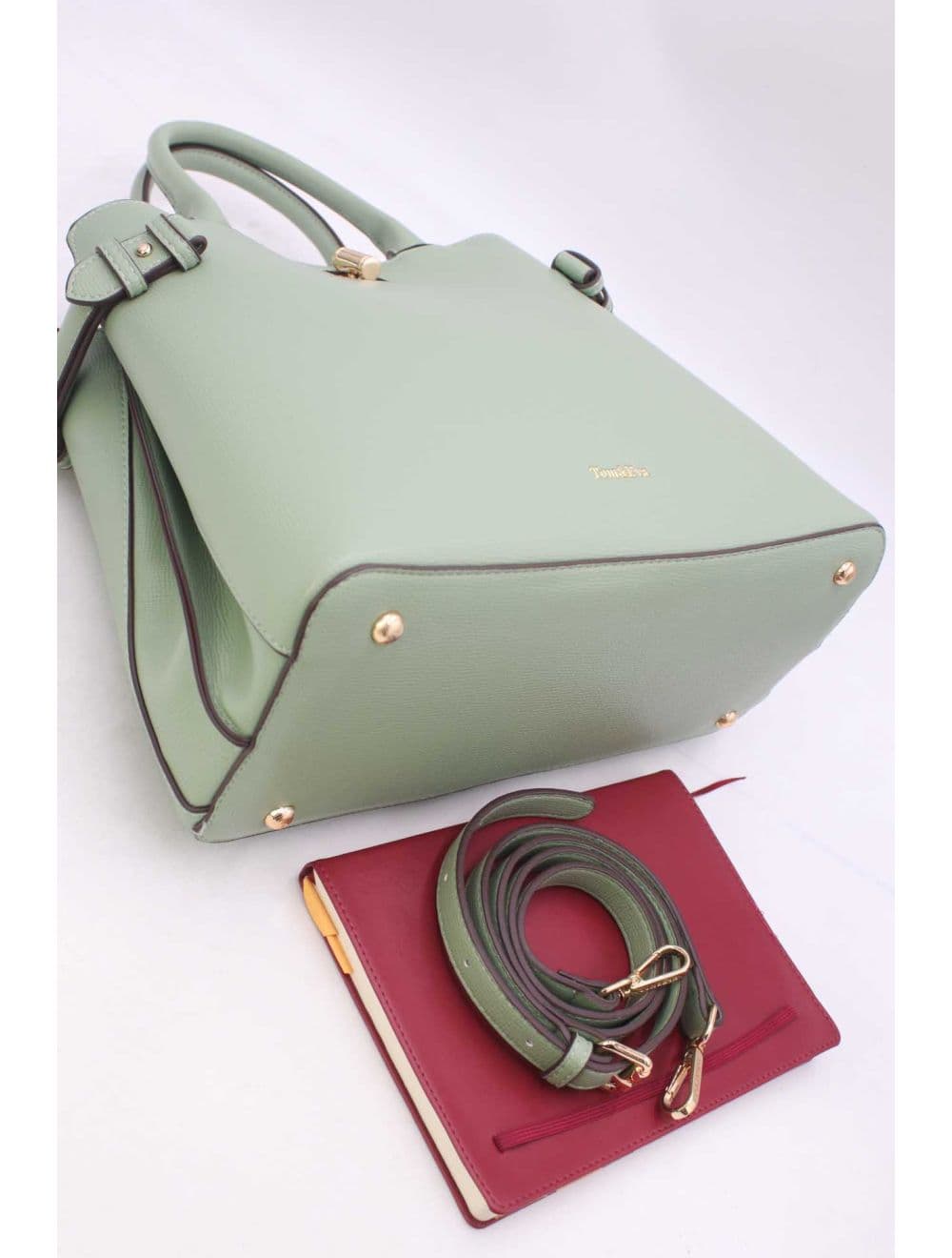 Sac à Main Rigide Minimaliste 25B-6343-Vert — vue 4
