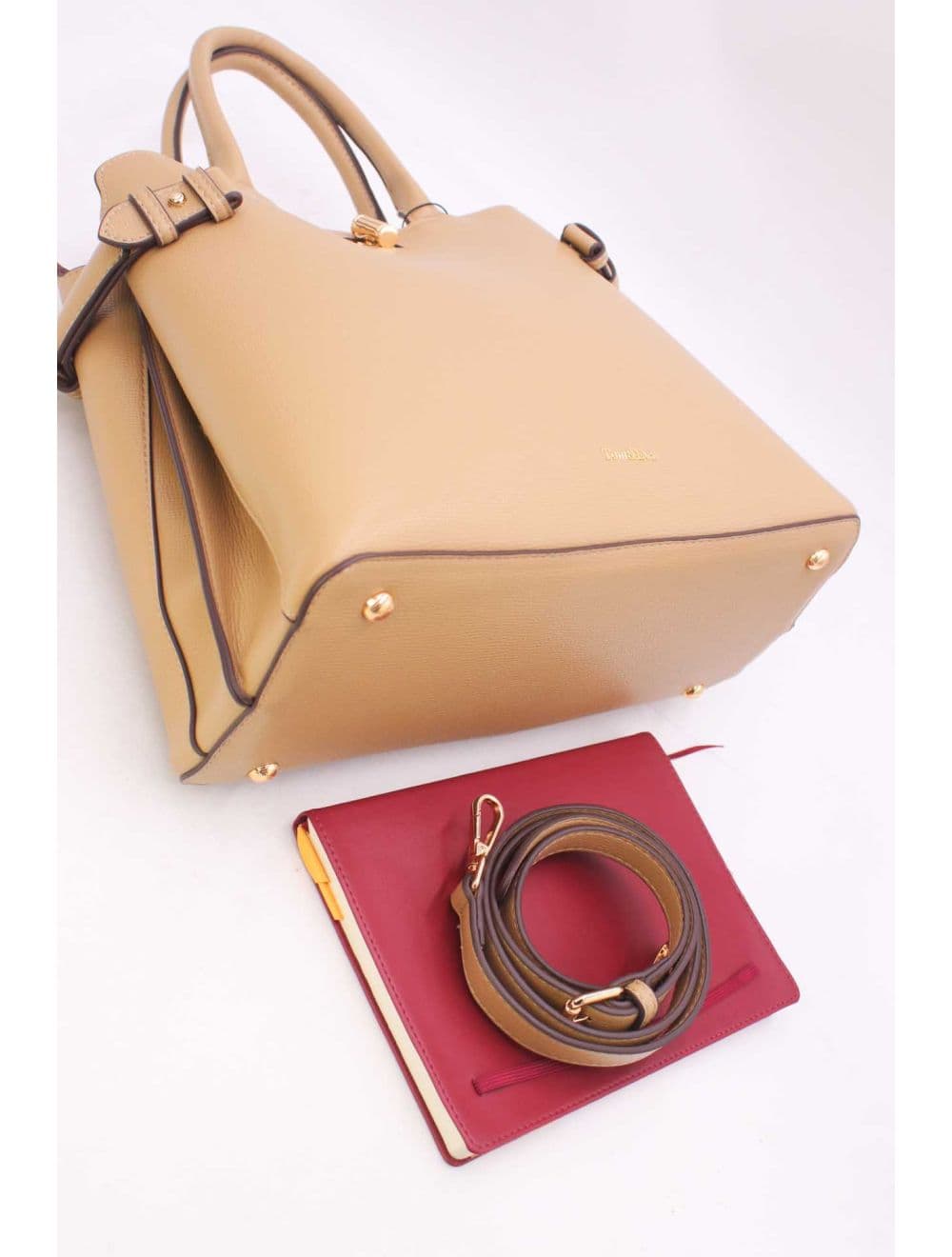 Sac à Main Rigide Minimaliste 25B-6343-Abricot — vue 4
