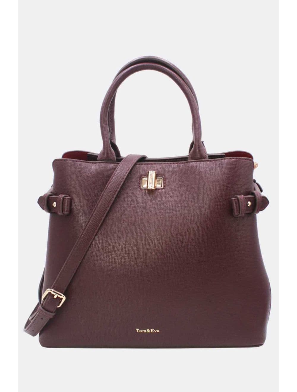 Sac à Main Rigide Minimaliste 25B-6343-Bordeaux — vue 5