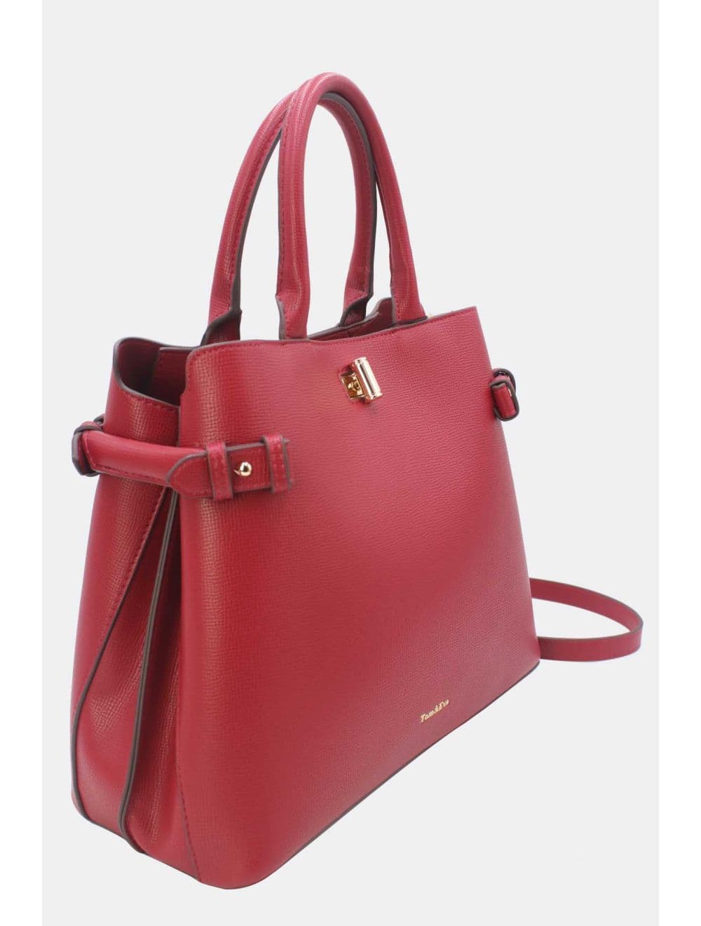 Sac à Main Rigide Minimaliste 25B-6343-Burgundy — vue 2