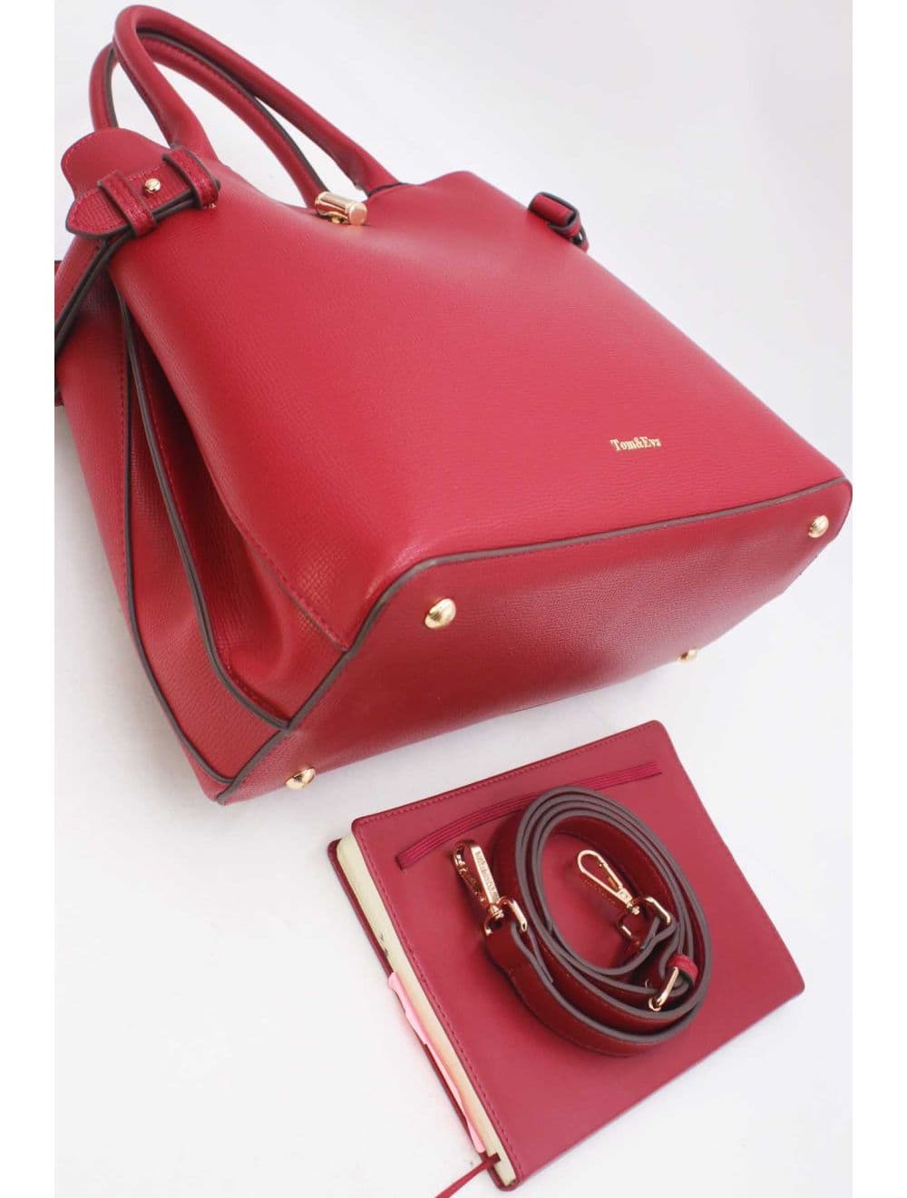 Sac à Main Rigide Minimaliste 25B-6343-Burgundy — vue 4