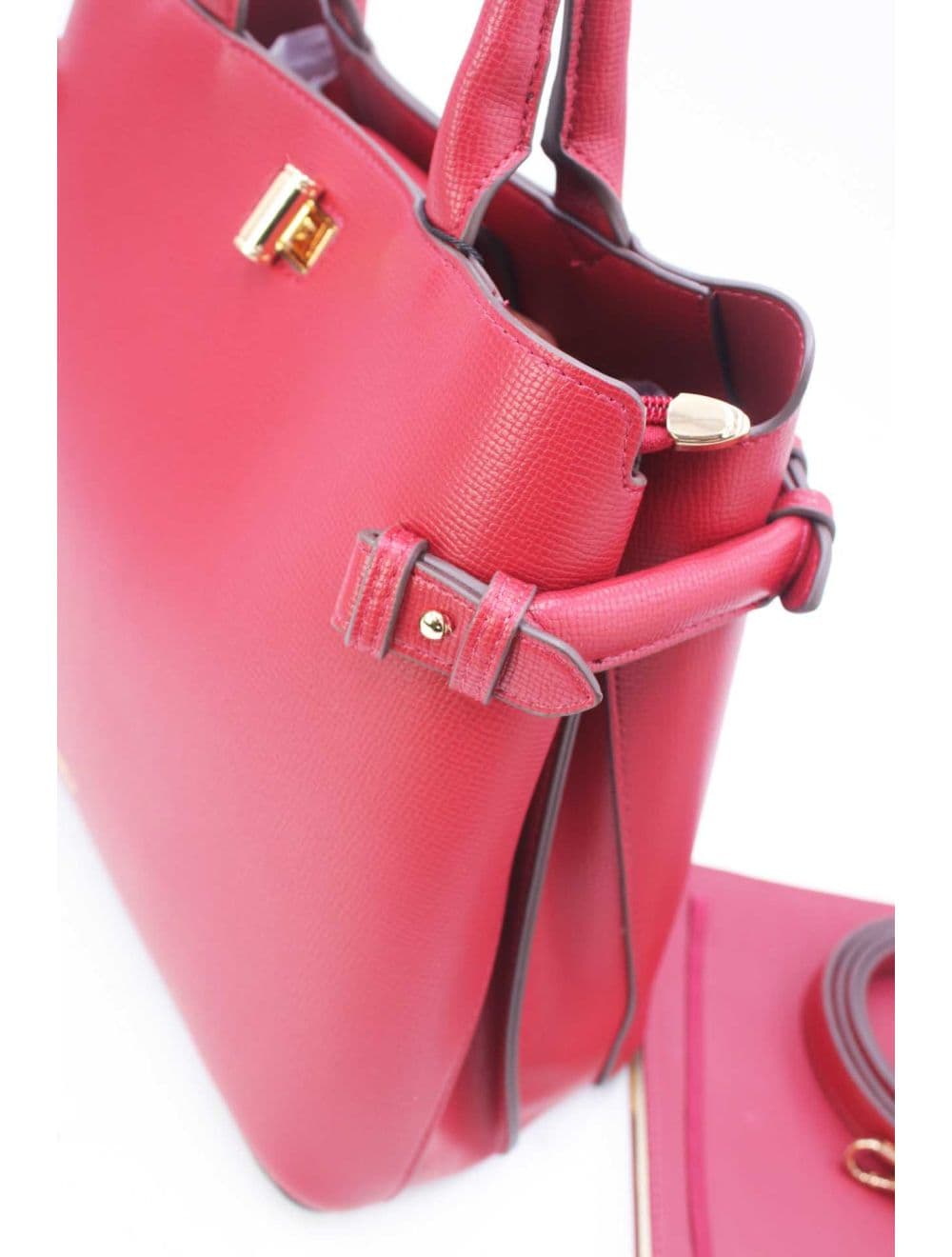 Sac à Main Rigide Minimaliste 25B-6343-Burgundy — vue 5