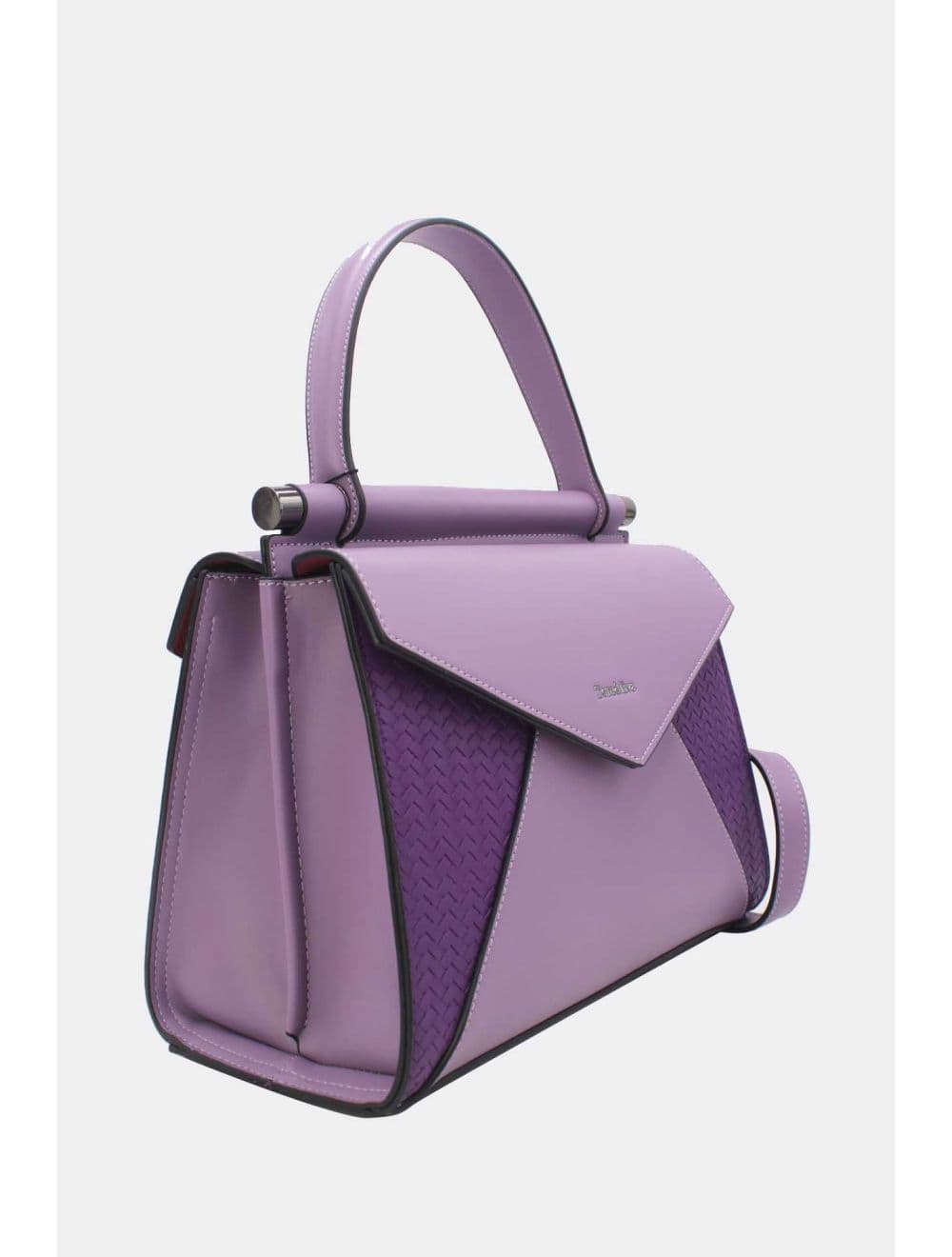 Sac à Main Effet Tressé 25B-6286-Violet — vue 2